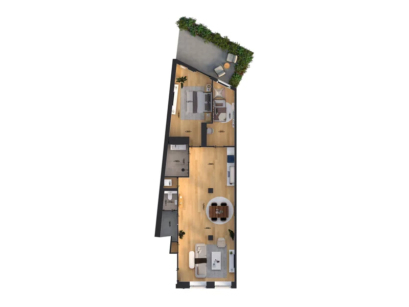 HQ 3D-plattegrond · Met maatvoering